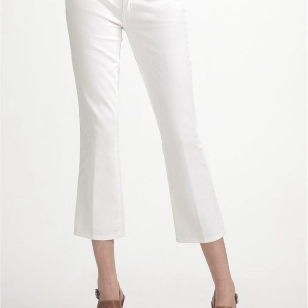 NWT Tory Burch Cropped Slim Boot White Jeans sz 27